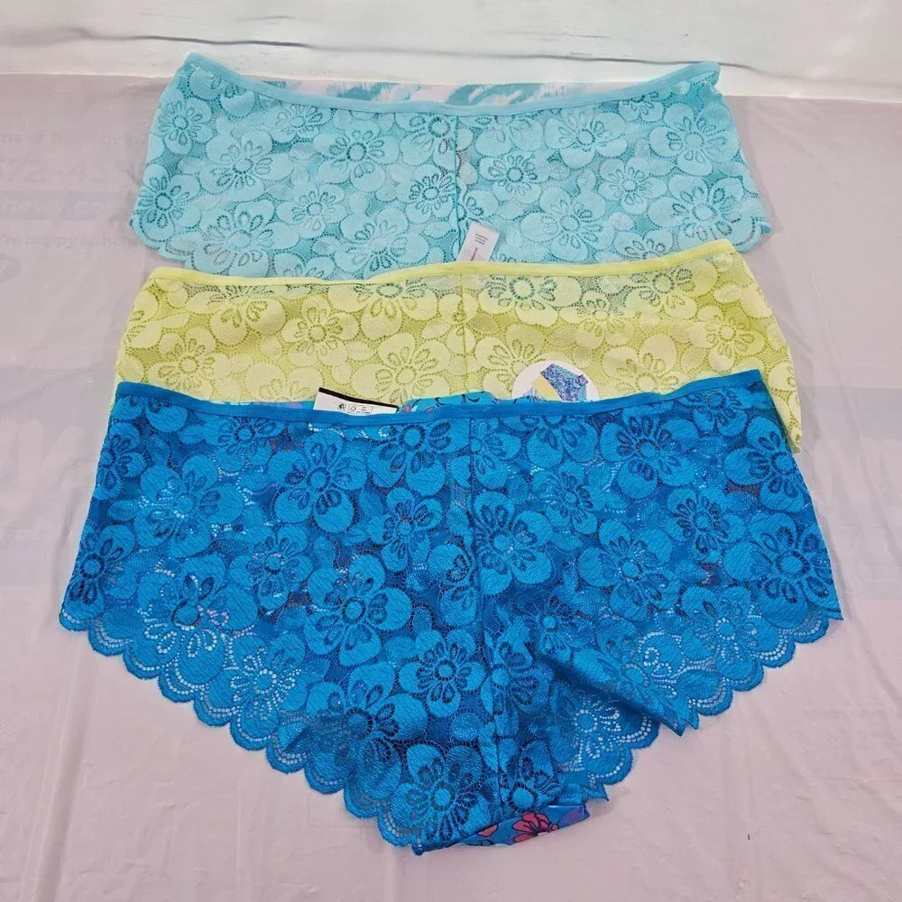 No Boundaries Freecup Cheeky with Lace 3-Pack Panties - Size XXXL (21) NWT